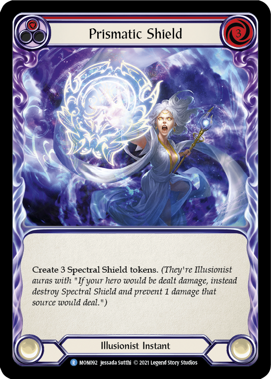 Prismatic Shield (Red) (Rainbow Foil) [MON092-RF] 1st Edition Rainbow Foil | Gam3 Escape