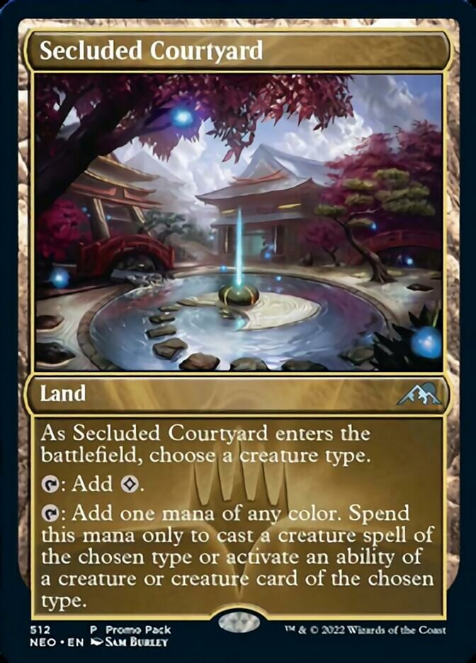 Secluded Courtyard (Promo Pack) [Kamigawa: Neon Dynasty Promos] | Gam3 Escape