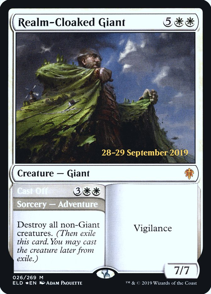 Realm-Cloaked Giant // Cast Off  [Throne of Eldraine Prerelease Promos] | Gam3 Escape