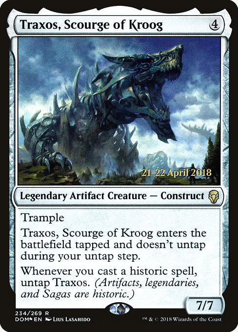 Traxos, Scourge of Kroog [Dominaria Promos] | Gam3 Escape