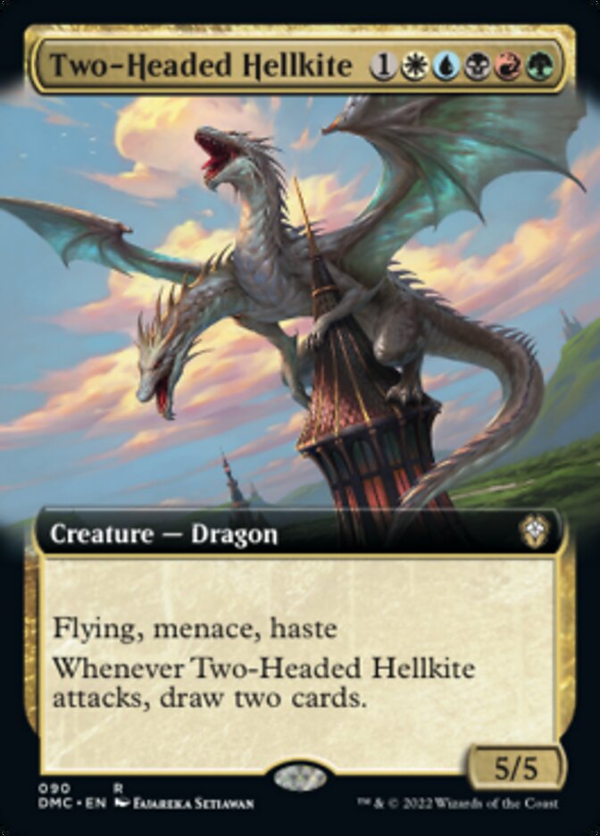 Two-Headed Hellkite (Extended Art) [Dominaria United Commander] | Gam3 Escape