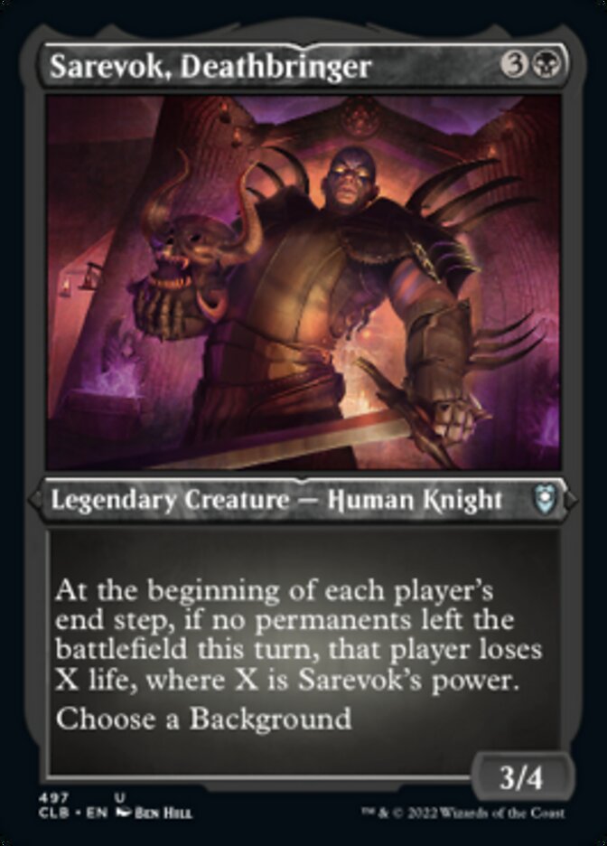 Sarevok, Deathbringer (Foil Etched) [Commander Legends: Battle for Baldur's Gate] | Gam3 Escape