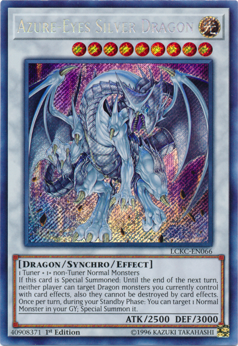 Azure-Eyes Silver Dragon [LCKC-EN066] Secret Rare | Gam3 Escape