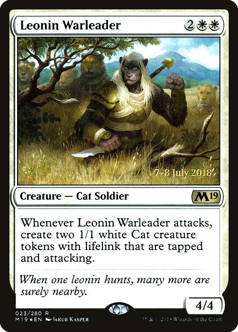 Leonin Warleader [Core Set 2019 Promos] | Gam3 Escape