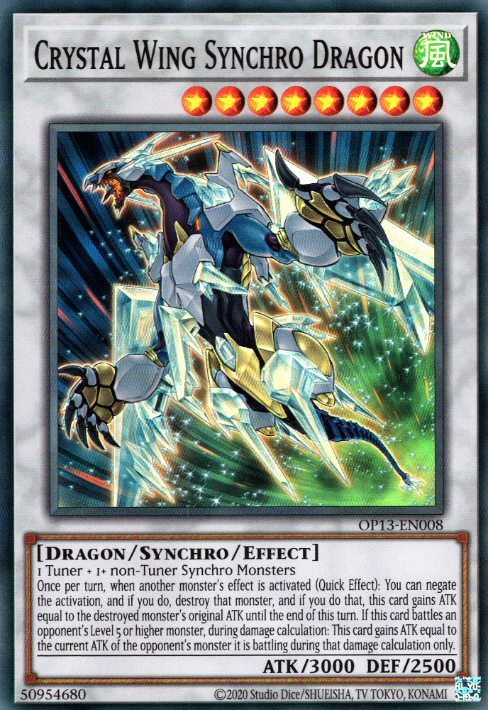 Crystal Wing Synchro Dragon [OP13-EN008] Super Rare | Gam3 Escape