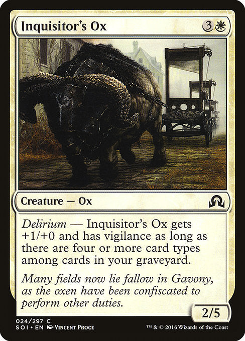 Inquisitor's Ox [Shadows over Innistrad] | Gam3 Escape