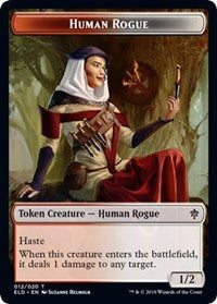 Human Rogue // Food (16) Double-sided Token [Throne of Eldraine Tokens] | Gam3 Escape