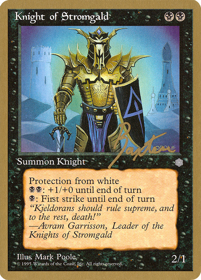 Knight of Stromgald (George Baxter) [Pro Tour Collector Set] | Gam3 Escape