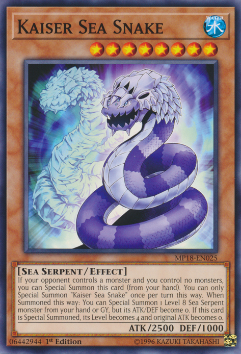 Kaiser Sea Snake [MP18-EN025] Common | Gam3 Escape