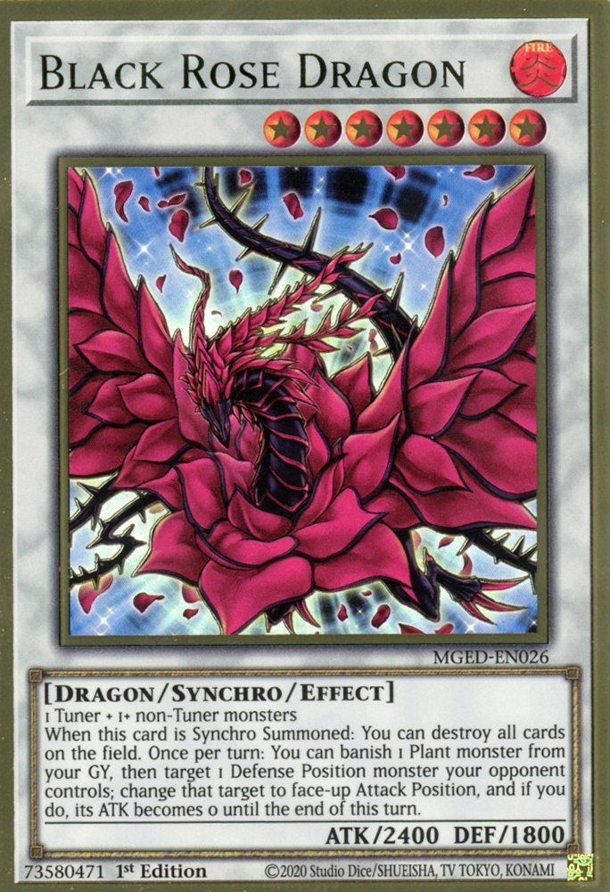 Black Rose Dragon [MGED-EN026] Gold Rare | Gam3 Escape