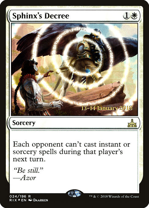 Sphinx's Decree [Rivals of Ixalan Promos] | Gam3 Escape