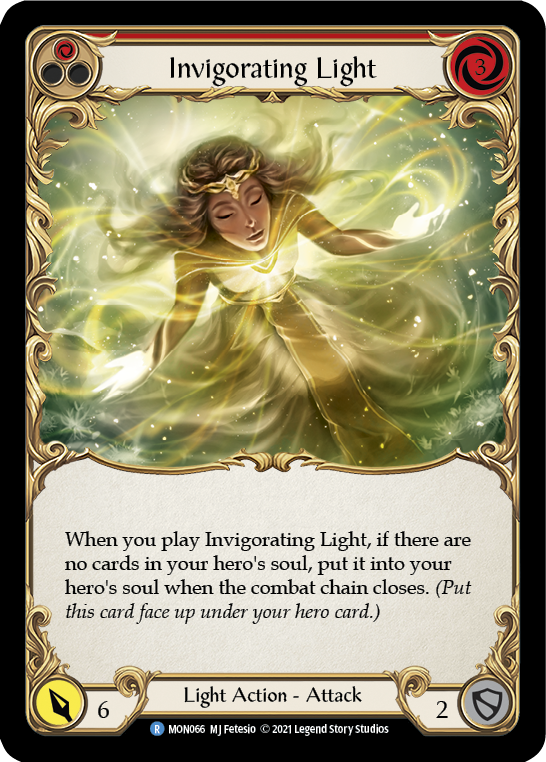 Invigorating Light (Red) (Rainbow Foil) [MON066-RF] 1st Edition Rainbow Foil | Gam3 Escape
