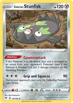Galarian Stunfisk (125/185) [Sword & Shield: Vivid Voltage] | Gam3 Escape