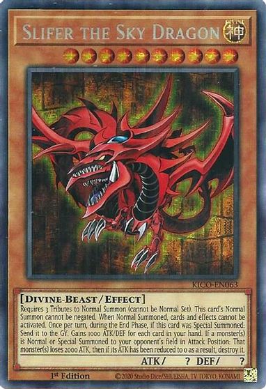 Slifer the Sky Dragon [KICO-EN063] Secret Pharaoh’s Rare | Gam3 Escape