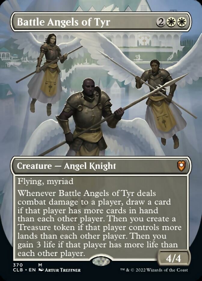 Battle Angels of Tyr (Borderless Alternate Art) [Commander Legends: Battle for Baldur's Gate] | Gam3 Escape