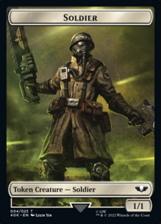 Soldier (004) // Vanguard Suppressor Double-sided Token (Surge Foil) [Universes Beyond: Warhammer 40,000 Tokens] | Gam3 Escape