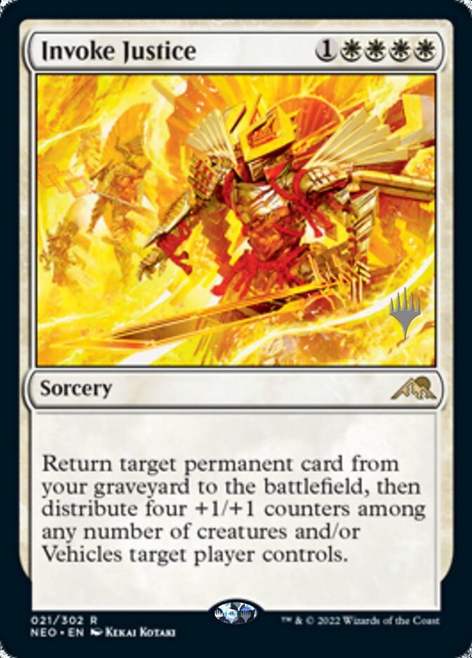 Invoke Justice (Promo Pack) [Kamigawa: Neon Dynasty Promos] | Gam3 Escape