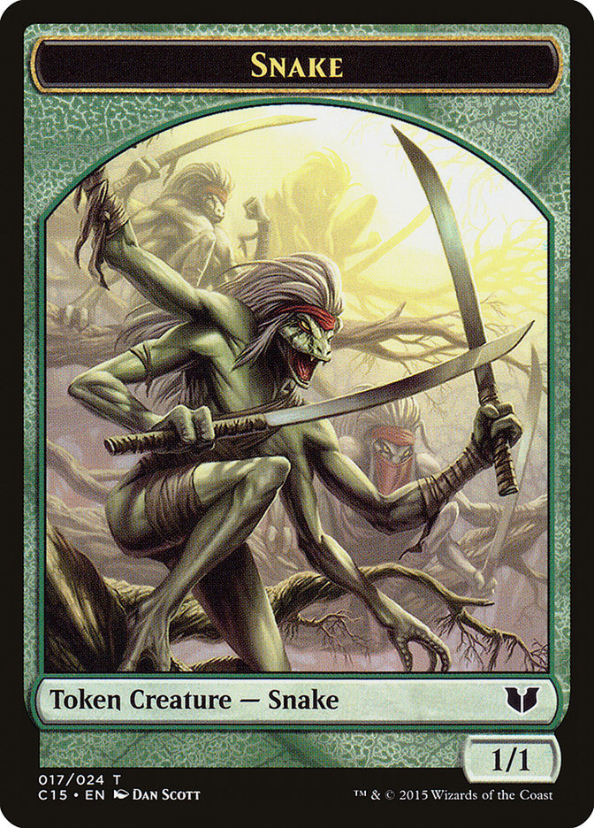 Snake Token (017/024) [Commander 2015 Tokens] | Gam3 Escape