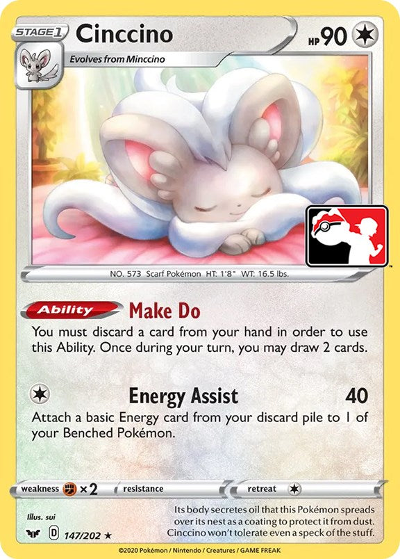 Cinccino (147/202) [Prize Pack Series One] | Gam3 Escape