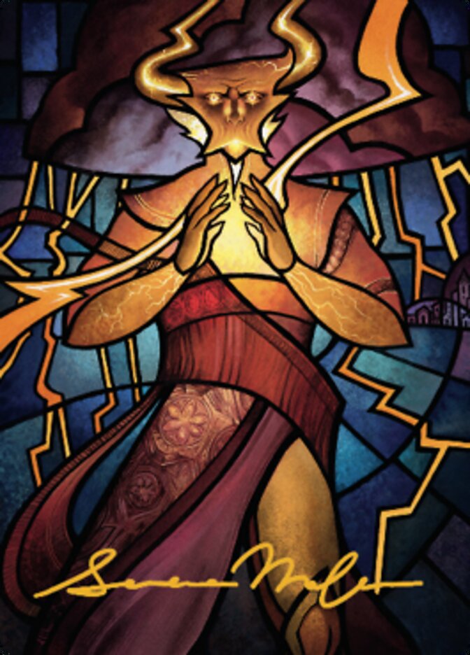 Najal, the Storm Runner Art Card (Gold-Stamped Signature) [Dominaria United Art Series] | Gam3 Escape