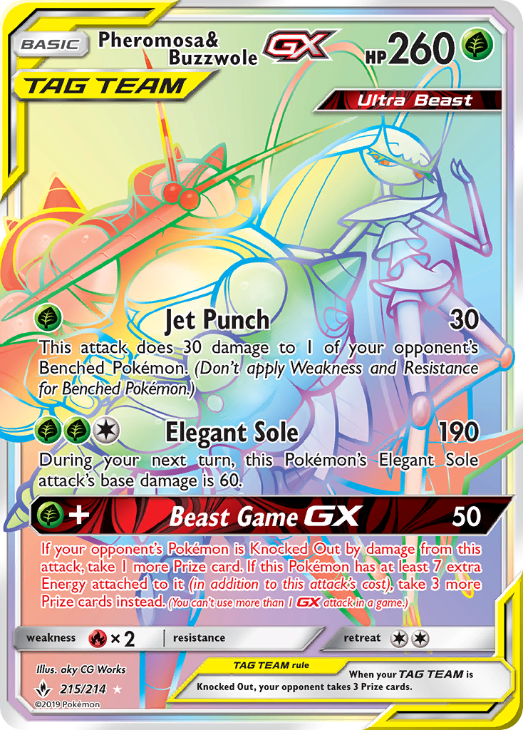 Pheromosa & Buzzwole GX (215/214) [Sun & Moon: Unbroken Bonds] | Gam3 Escape