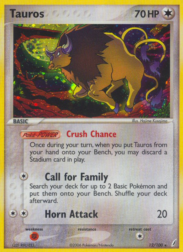 Tauros (12/100) [EX: Crystal Guardians] | Gam3 Escape