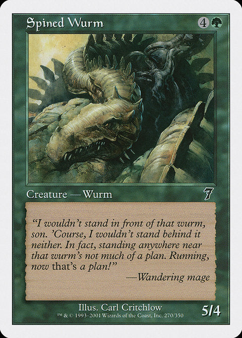 Spined Wurm [Seventh Edition] | Gam3 Escape