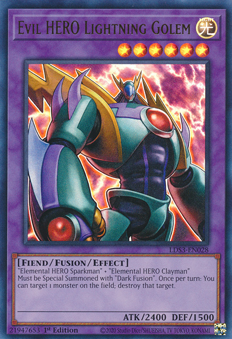 Evil HERO Lightning Golem [LDS3-EN028] Ultra Rare | Gam3 Escape