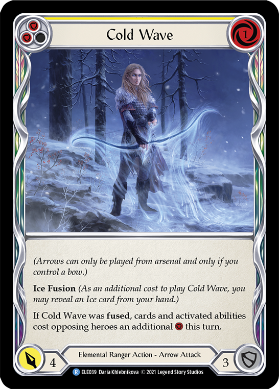 Cold Wave (Yellow) [ELE039] (Tales of Aria)  1st Edition Rainbow Foil | Gam3 Escape