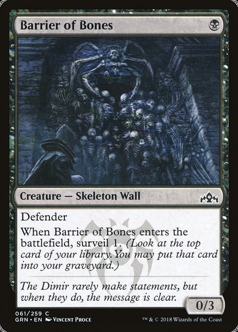 Barrier of Bones [Guilds of Ravnica] | Gam3 Escape