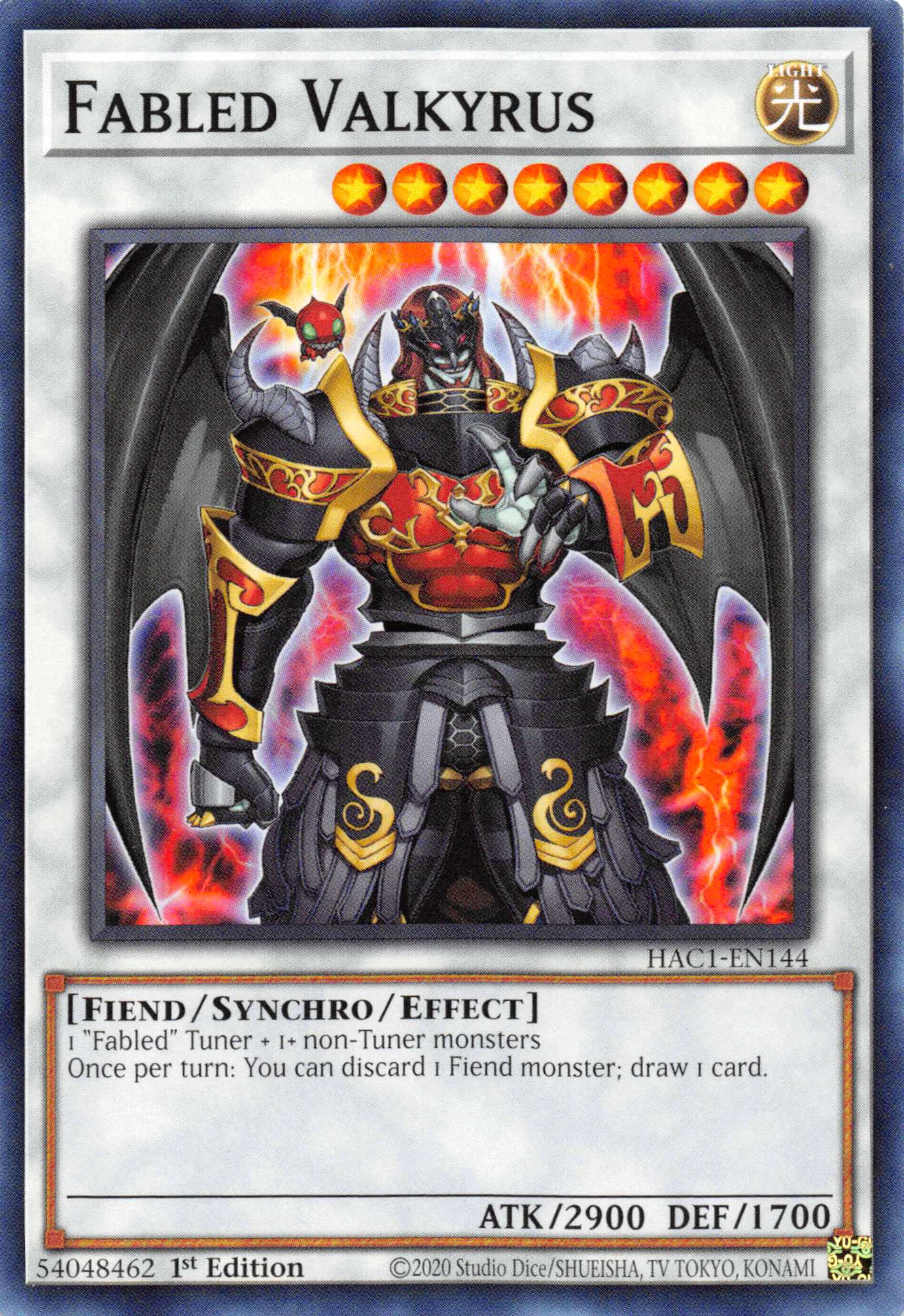 Fabled Valkyrus [HAC1-EN144] Common | Gam3 Escape