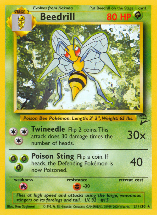 Beedrill (21/130) [Base Set 2] | Gam3 Escape