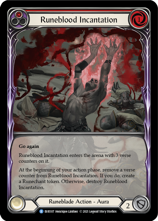 Runeblood Incantation (Red) [EVR107] (Everfest)  1st Edition Extended Art Rainbow Foil | Gam3 Escape