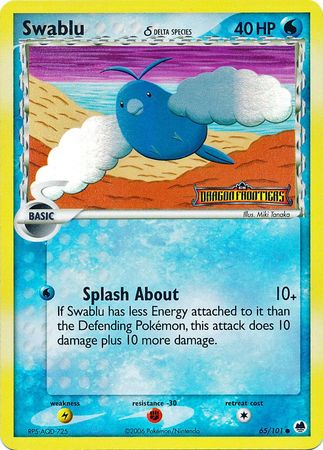 Swablu (65/101) (Delta Species) (Stamped) [EX: Dragon Frontiers] | Gam3 Escape