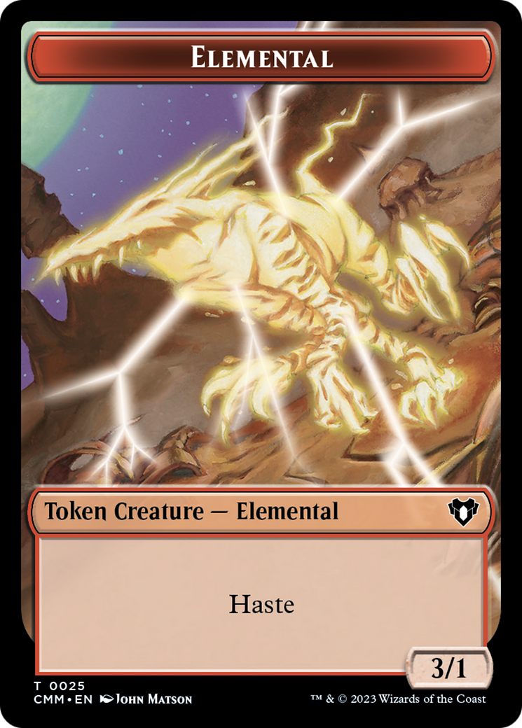 Thopter // Elemental (0025) Double-Sided Token [Commander Masters Tokens] | Gam3 Escape