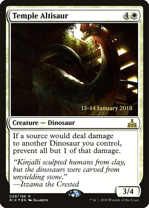 Temple Altisaur [Rivals of Ixalan Promos] | Gam3 Escape