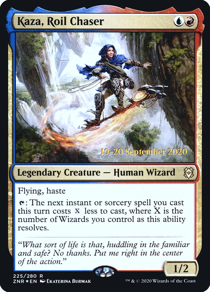 Kaza, Roil Chaser  [Zendikar Rising Prerelease Promos] | Gam3 Escape