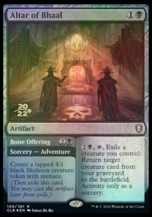 Altar of Bhaal // Bone Offering [Commander Legends: Battle for Baldur's Gate Prerelease Promos] | Gam3 Escape