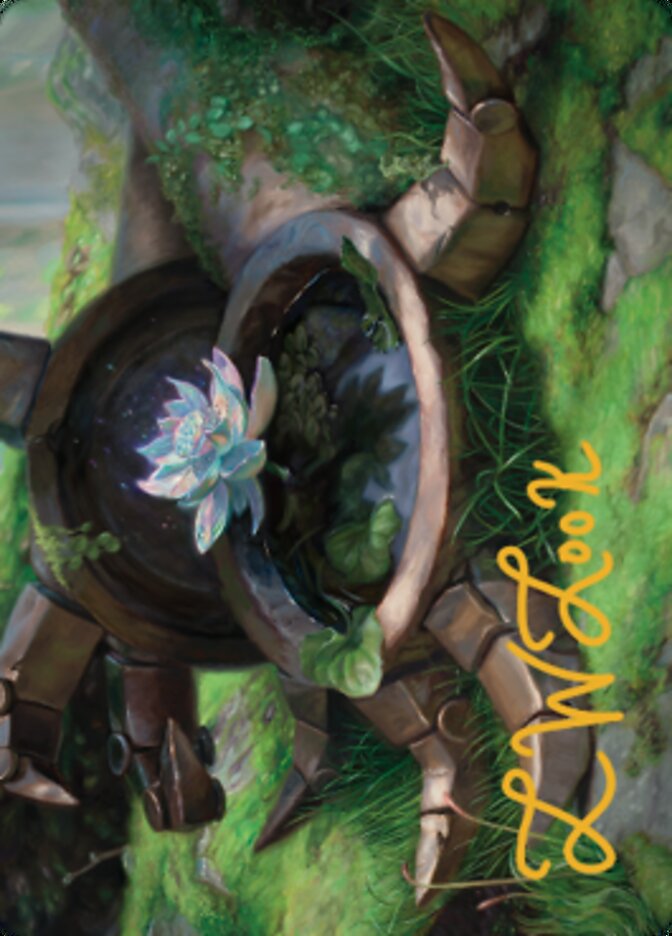 Timeless Lotus Art Card (Gold-Stamped Signature) [Dominaria United Art Series] | Gam3 Escape