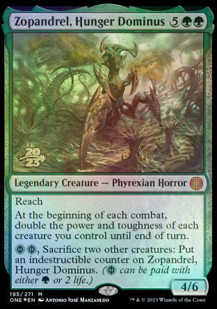 Zopandrel, Hunger Dominus [Phyrexia: All Will Be One Prerelease Promos] | Gam3 Escape