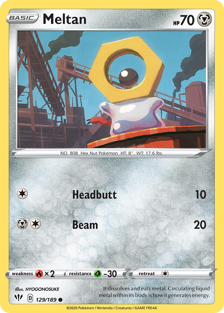 Meltan (129/189) [Sword & Shield: Darkness Ablaze] | Gam3 Escape