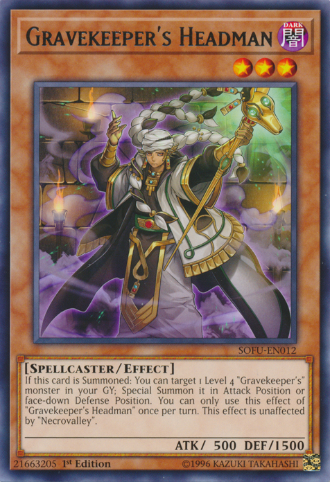 Gravekeeper's Headman [SOFU-EN012] Rare | Gam3 Escape