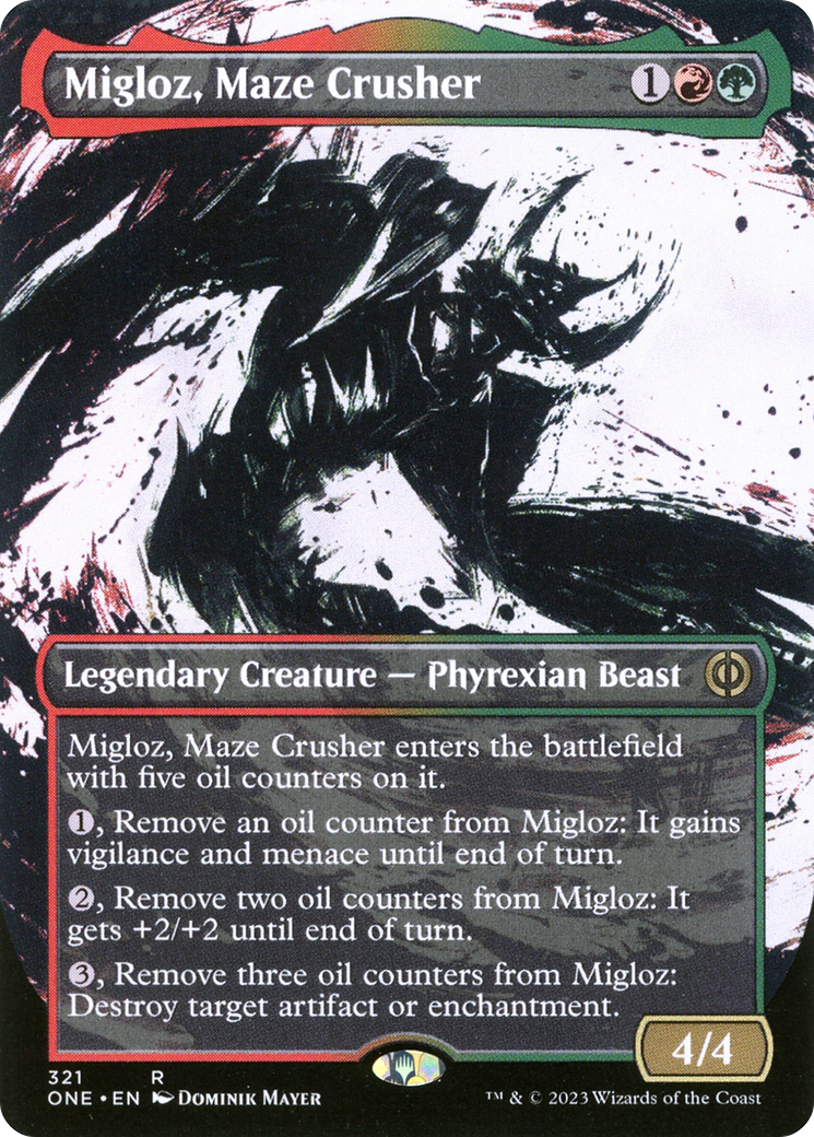Migloz, Maze Crusher (Borderless Ichor) [Phyrexia: All Will Be One] | Gam3 Escape
