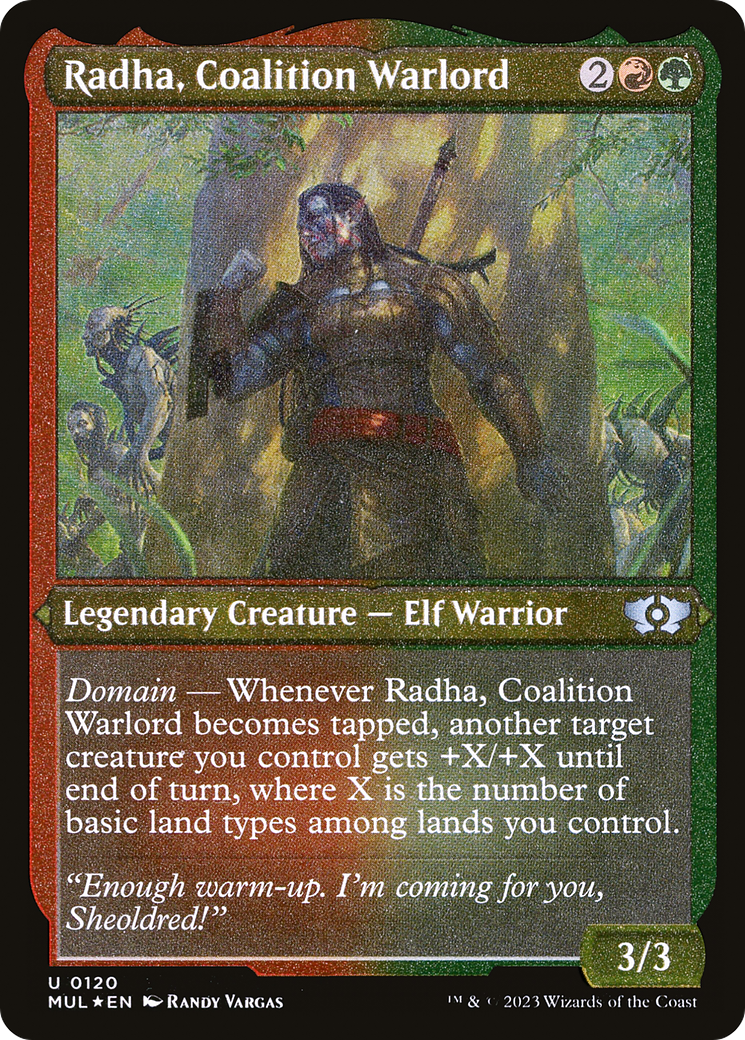 Radha, Coalition Warlord (Foil Etched) [Multiverse Legends] | Gam3 Escape