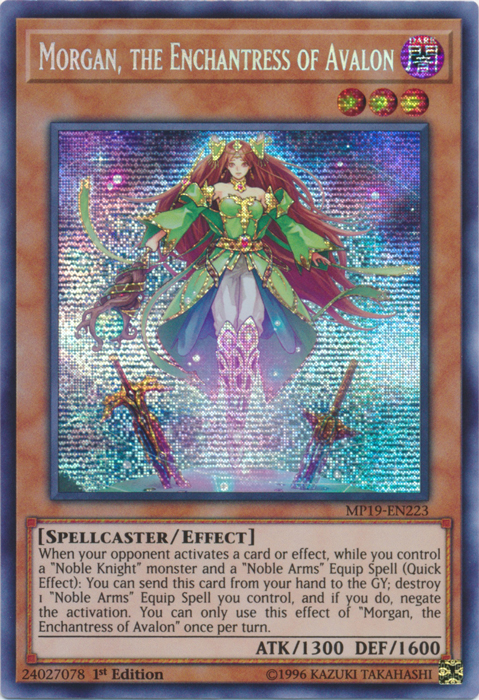 Morgan, the Enchantress of Avalon [MP19-EN223] Prismatic Secret Rare | Gam3 Escape