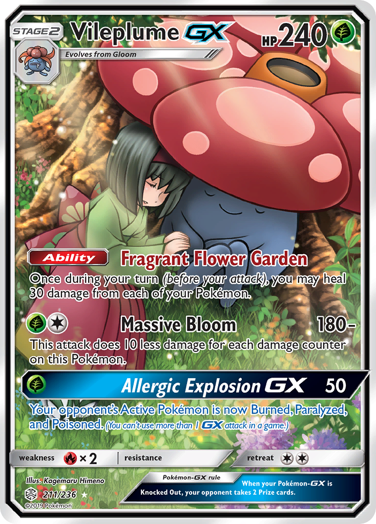 Vileplume GX (211/236) [Sun & Moon: Cosmic Eclipse] | Gam3 Escape