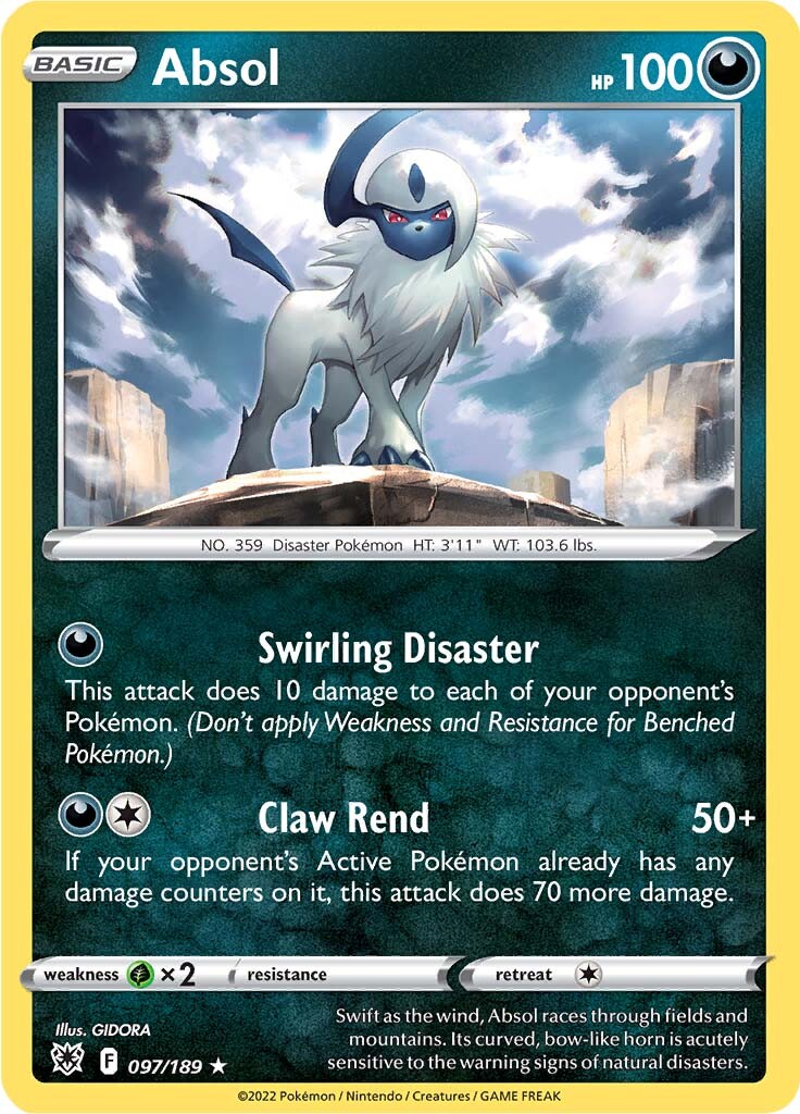 Absol (097/189) (Theme Deck Exclusive) [Sword & Shield: Astral Radiance] | Gam3 Escape
