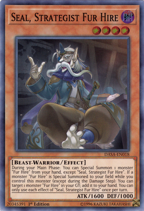 Seal, Strategist Fur Hire [DASA-EN018] Super Rare | Gam3 Escape