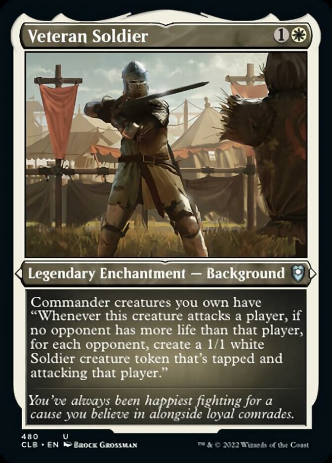 Veteran Soldier (Foil Etched) [Commander Legends: Battle for Baldur's Gate] | Gam3 Escape