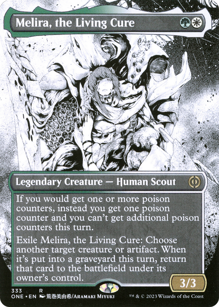 Melira, the Living Cure (Borderless Manga) [Phyrexia: All Will Be One] | Gam3 Escape